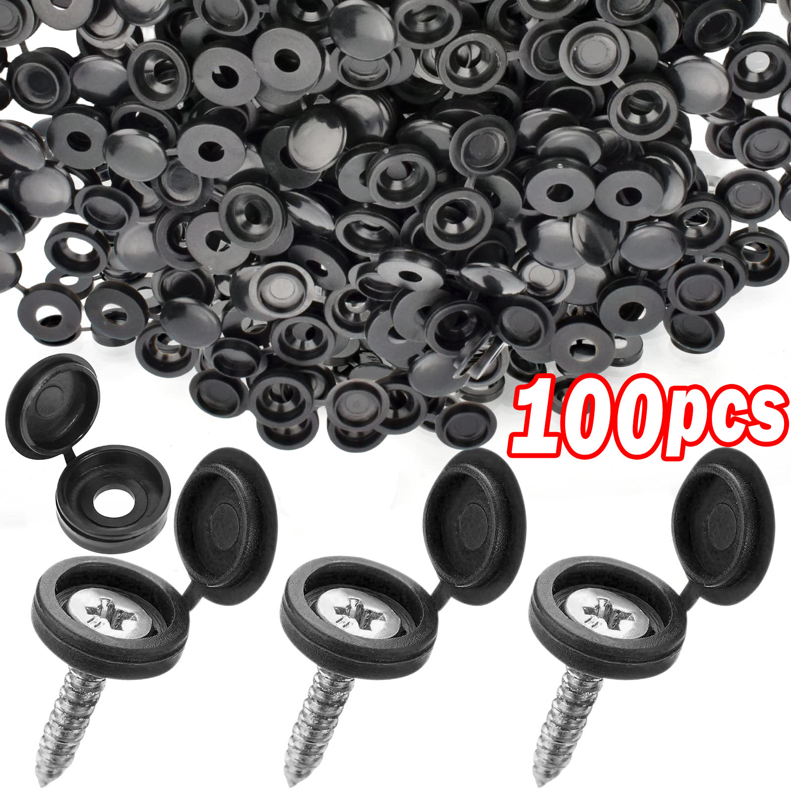 Furniture Hardware Replacement Parts - 5/100PCS Klapp Kunststoff Schraube Kappe Abdeckung