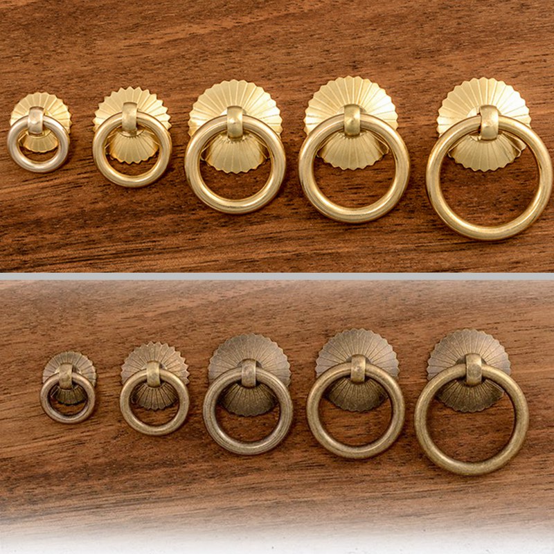 Drawer Pull Gold - Vintage Messing Schrank Ring Knöpfe Zieht