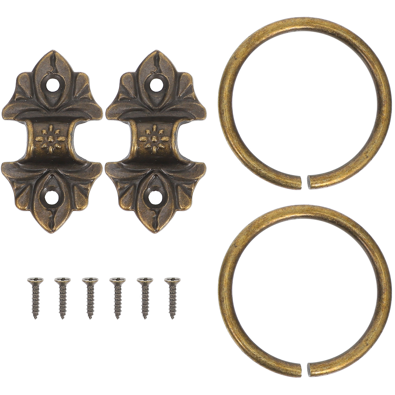 Vintage Furniture Hardware Replacement - 2 Stück runde Ring-Schubladengriffe im Vintage-Stil,