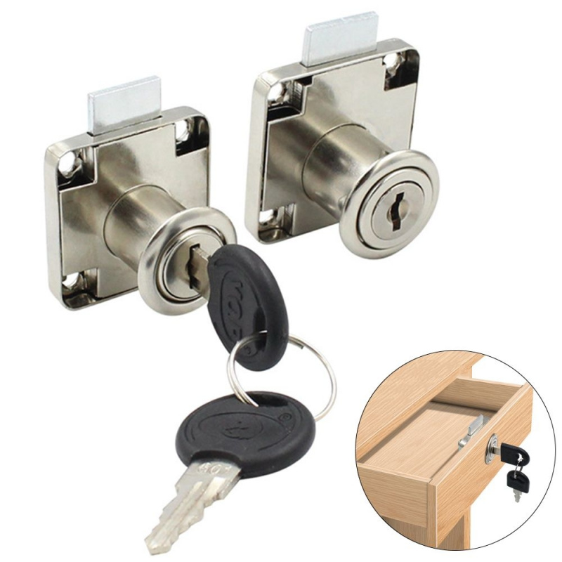 Office Furniture Hardware - Schubladenschloss aus Zinklegierung mit 2 Schlüsseln,