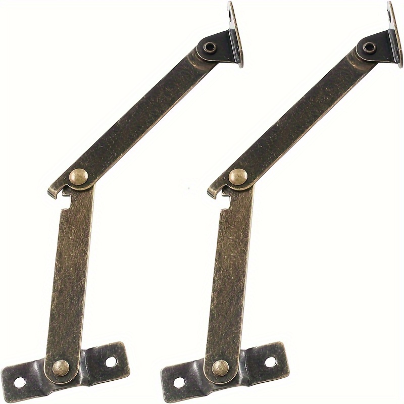 Furniture Hardware Replacement Parts - 2er-Pack Klappbare Deckelstützscharniere in Antik-Bronze –