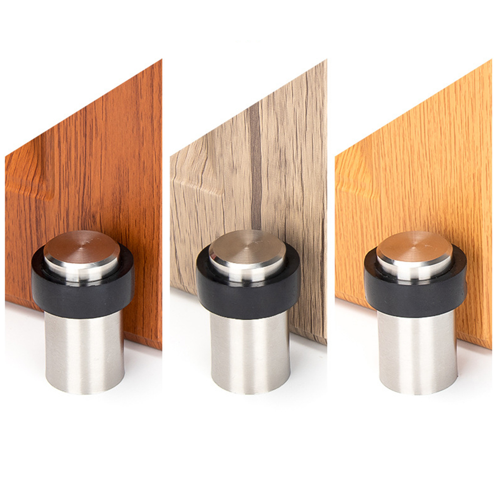 Furniture Hardware Stores - Zylindrischer Türstopper aus Edelstahl und Gummi
