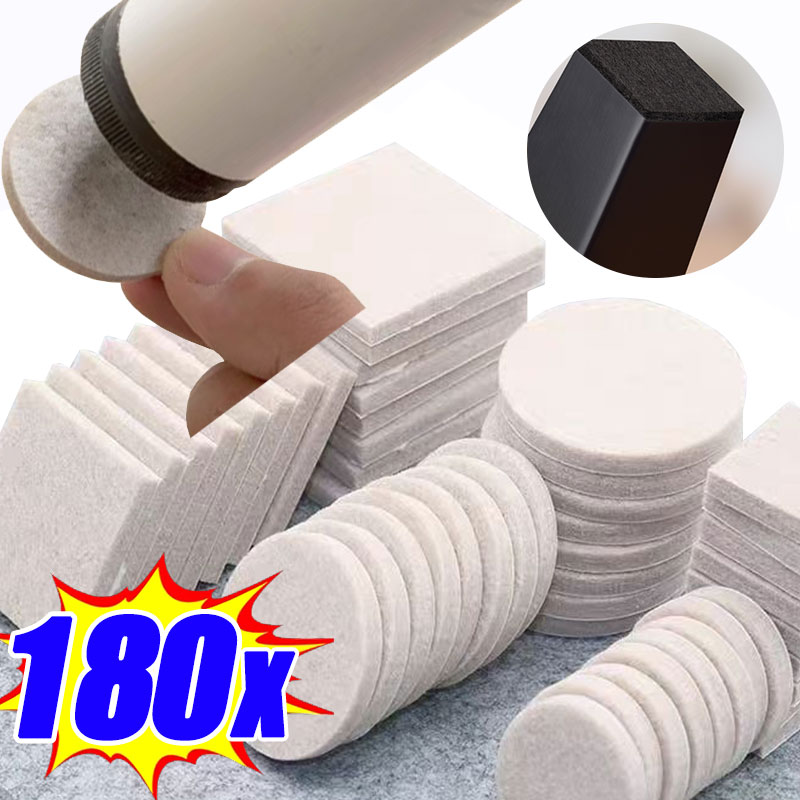 Furniture Foot Pad - 18/180 Stück Filz-Stuhlbeinpolster, 5 mm dick,
