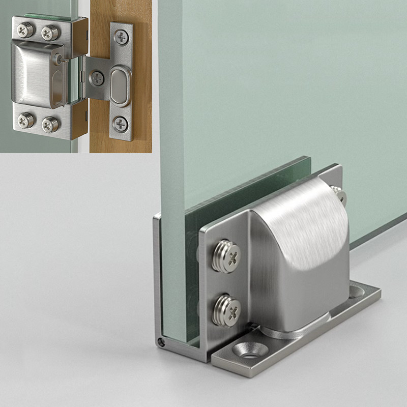 Furniture Hardware Replacement Parts - Nicht perforierte Glasscharniere, hochwertiges Edelstahl-Glastürscharnier, Schrank,