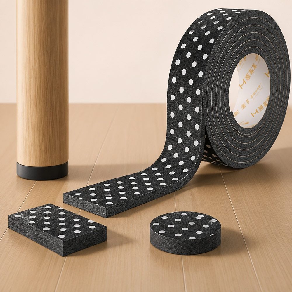 Furniture Foot Pad - Selbstklebende Stuhlfußpolster, rutschfest, verschleißfest, geräuschreduzierend, zuschneidbare