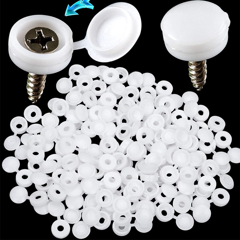 Furniture Hardware Replacement Parts - Weiß Klapp Kunststoff Schraube Kappe Abdeckung