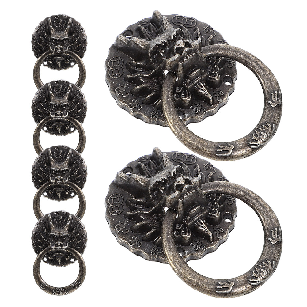 Vintage Furniture Hardware Replacement - 6 Stück Vintage-Legierungs-Schubladengriffe, Retro-Bronze-Metallgriffe für Schränke,