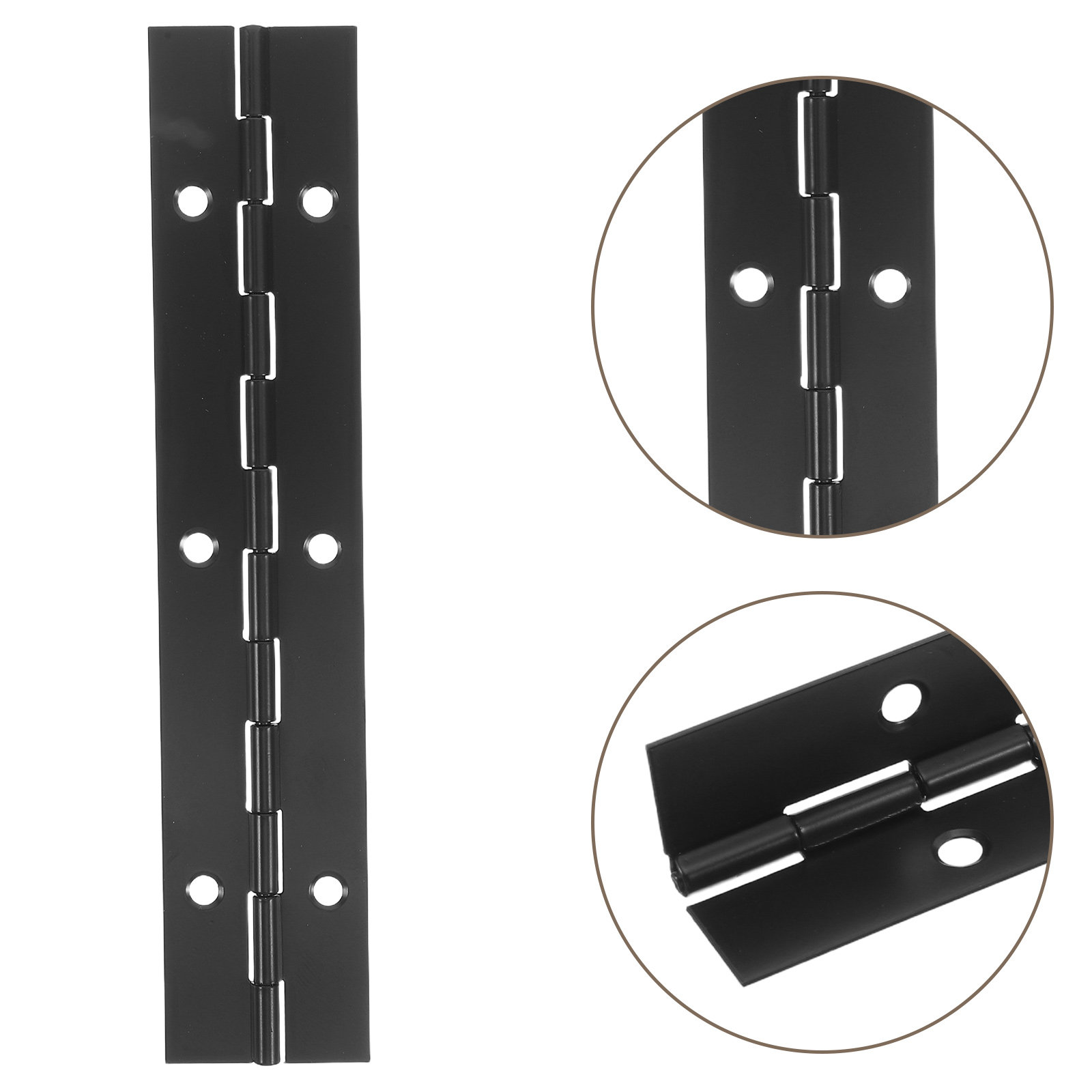 Piano Hinge Continuous - 1 Set schwarze, lange, durchgehende Klavierbänder