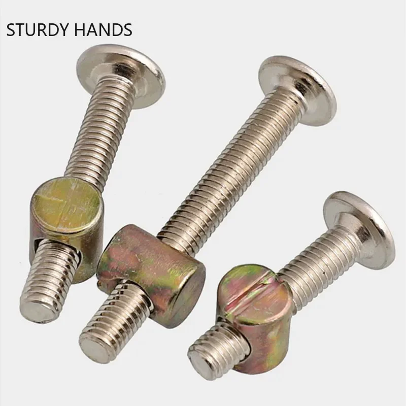 Furniture Hardware Barrel Nut - 30-teiliges Möbelbolzen- und Muttern-Set mit Zylindermuttern,