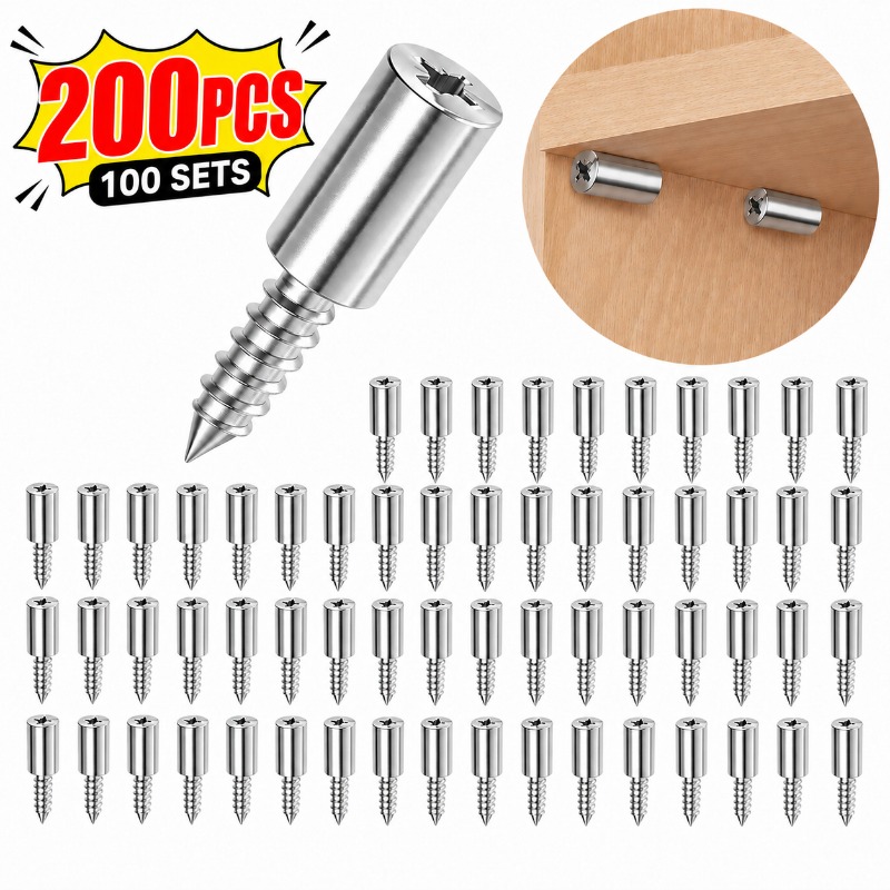 Shelf Peg Support - 5–100 Sets selbstschneidende Schrauben, Schrankregal-Stützstifte, rutschfester