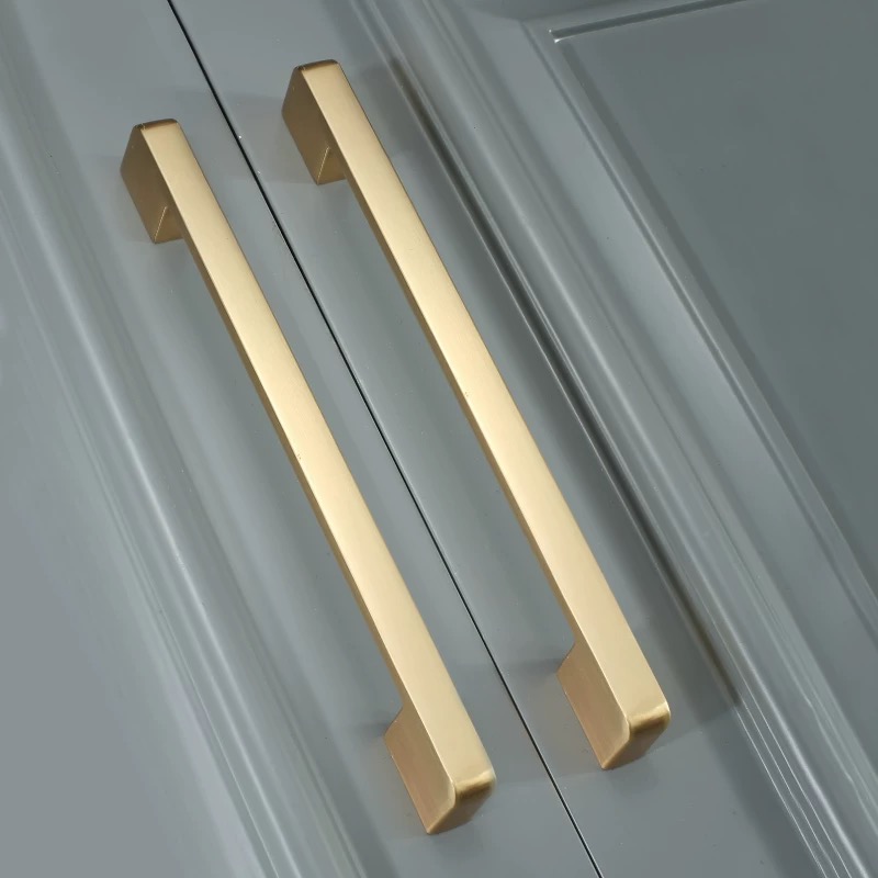 Drawer Pull Gold - Gold gebürsteter Schrank, Schrankbeschläge, Küchenschubladen, Griffe,