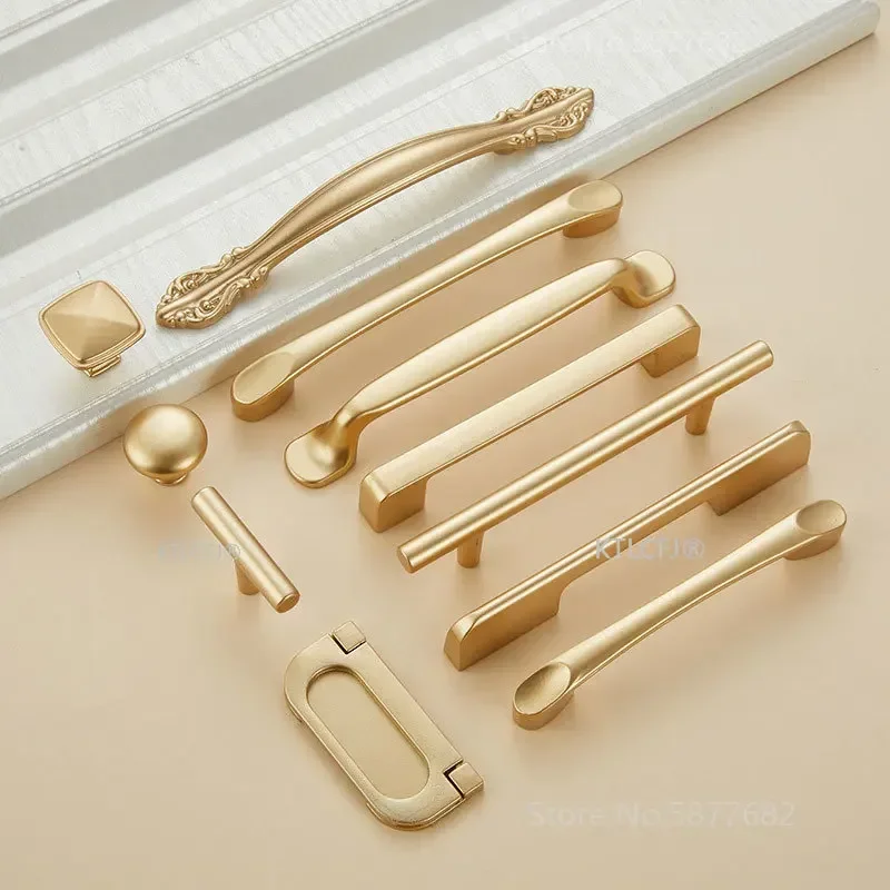 Drawer Pull Gold - Küchenschrankknopf, quadratisch, U-Typ, Gold, Schrank, Schublade,