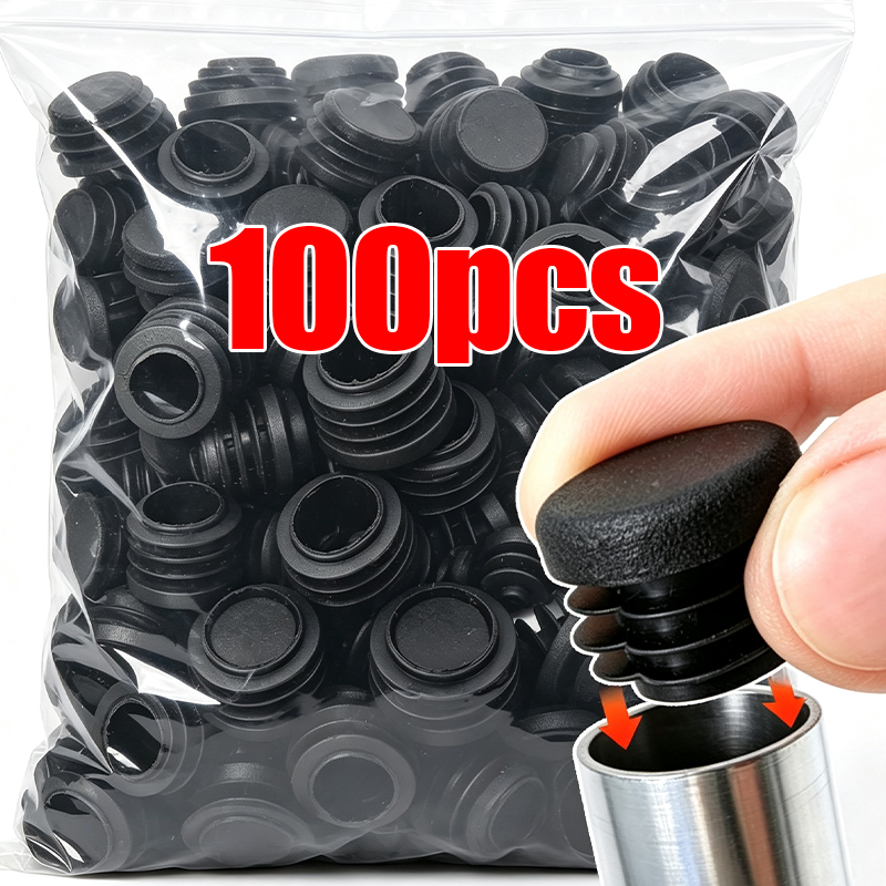 Furniture Hardware Connectors - 20-100 Stück Stuhlbeinkappen, runde Kunststoff-Endkappen, Rohreinsätze,