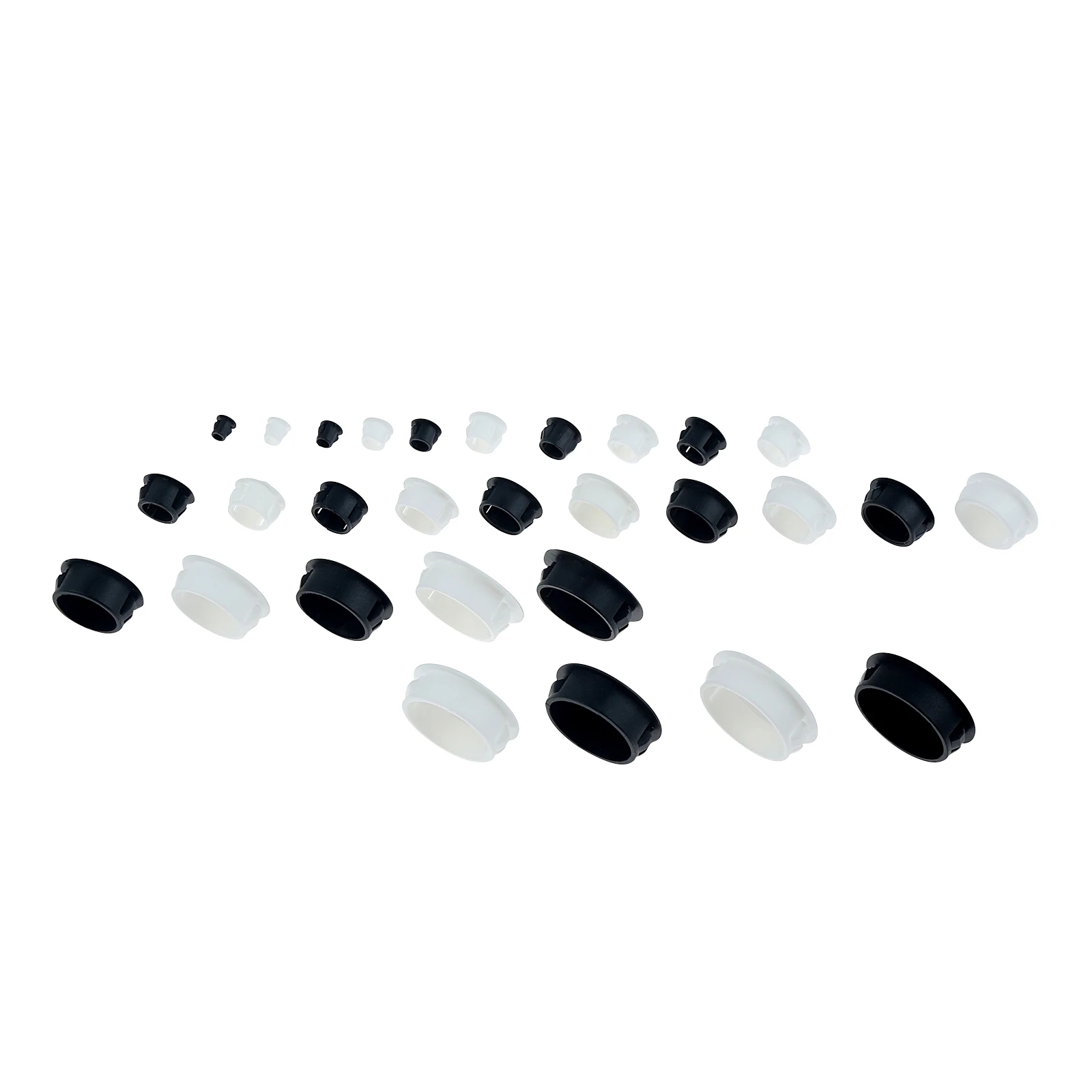 Furniture Hardware Connectors - 50 Stück schwarz/weiß runde Kunststoff-End kappen