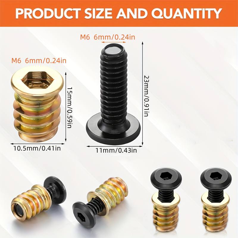 Furniture Hardware Fasteners - 10PCS Mutter Gewinde Einsätze Kombination Tool