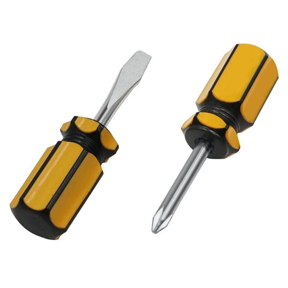 Furniture Screw Type - 4-teiliges Schraubendreher-Set, gelb, schwarz, silber, transparenter