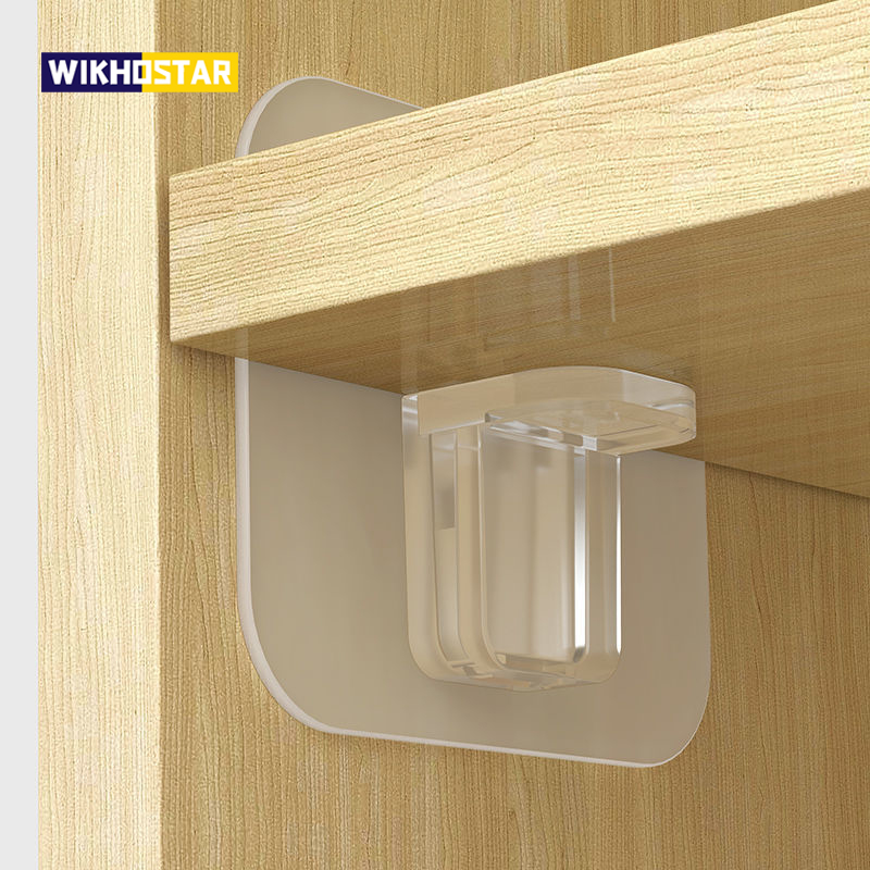 Shelf Peg Support - WIKHOSTAR 4/10 Stück selbstklebende Regalstützklammern für