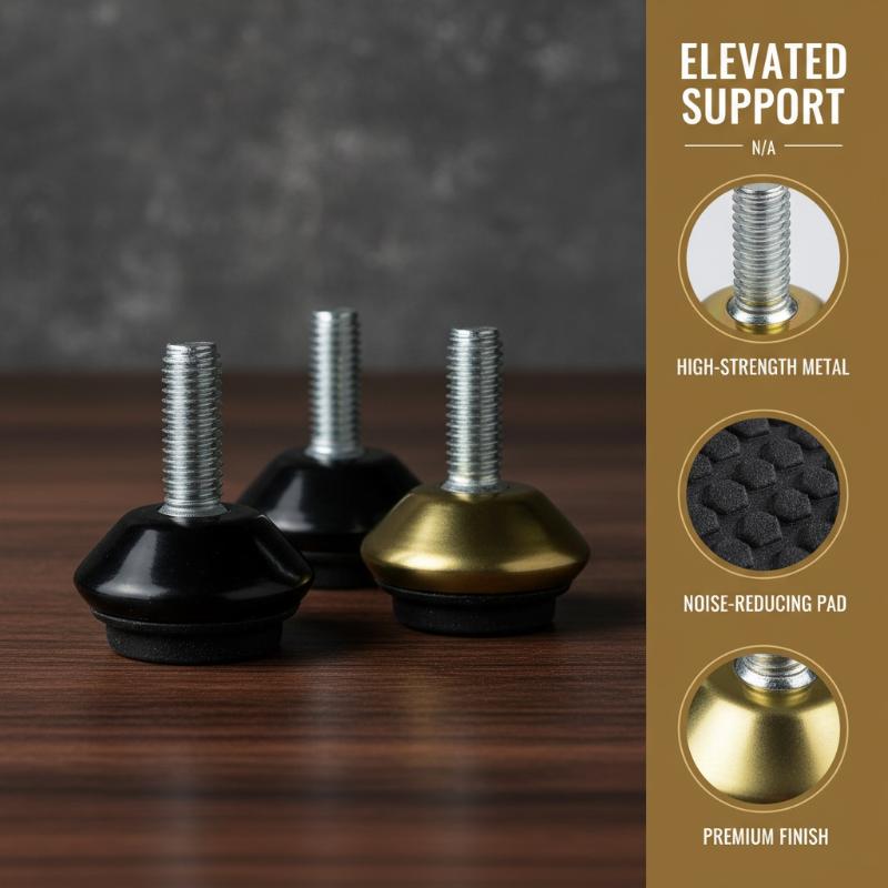 Furniture Screw Type - 4 Stück verstellbare Möbelnivellierer, Metallfüße mit