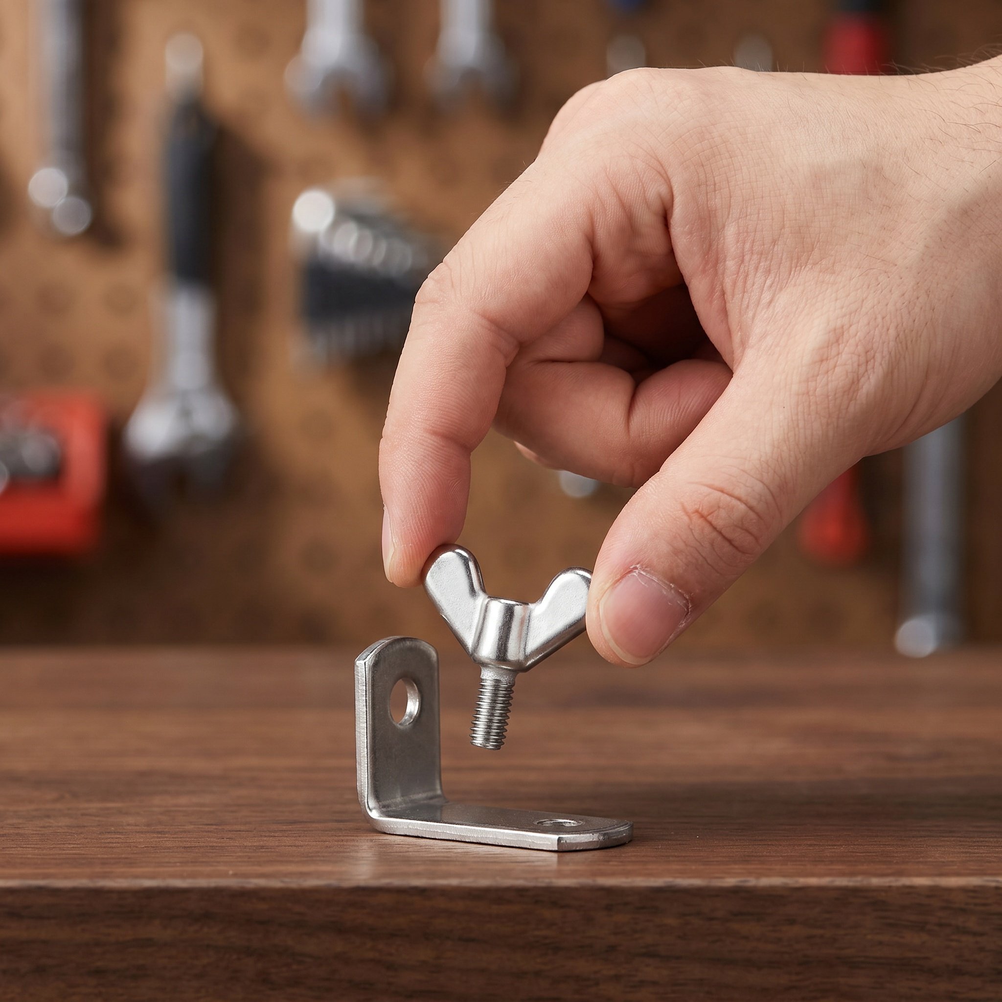 Furniture Hardware Fasteners - 2 Stück Edelstahl-Fahnenmastenbolzen, Schmetterlingsflügelmutter, Schrauben zum