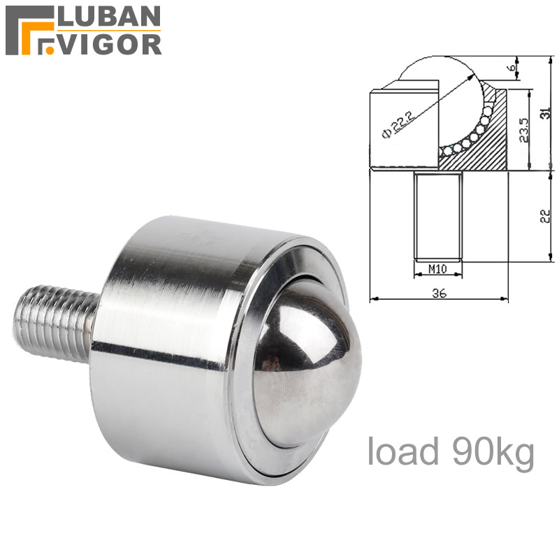 Furniture Screw Type - Präzisions-Universal kugel rad mit Lager m10