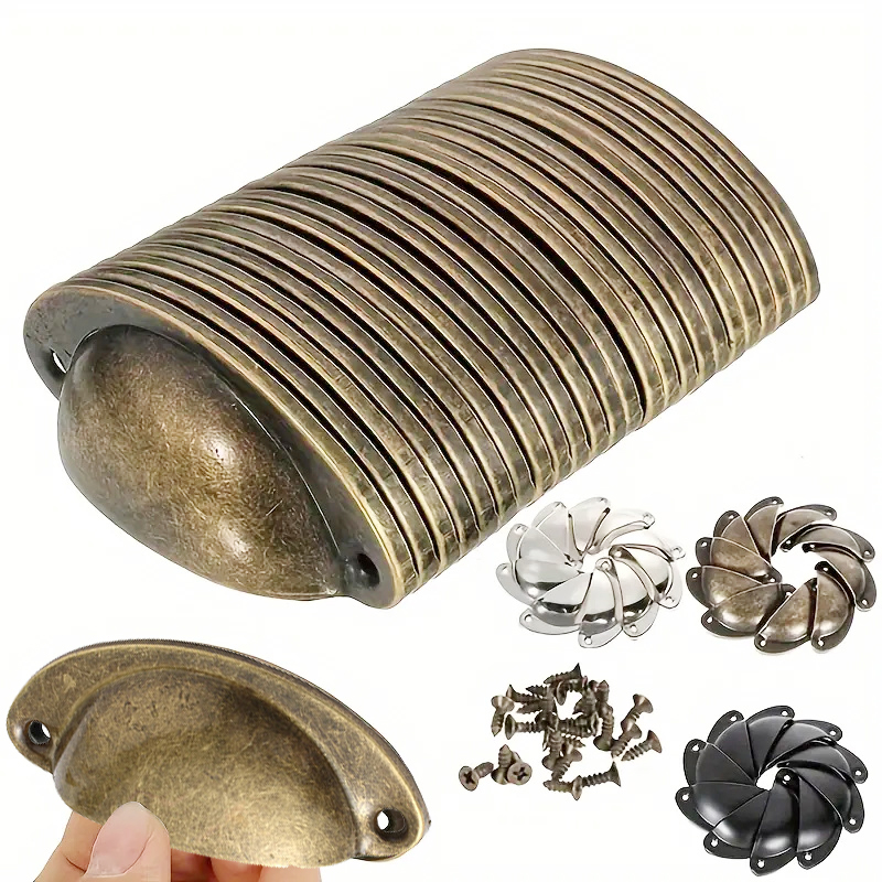 Vintage Furniture Hardware Replacement - Vintage Muschelgriffe Schrankgriffe Schubladenknöpfe Ersatzgriffe für