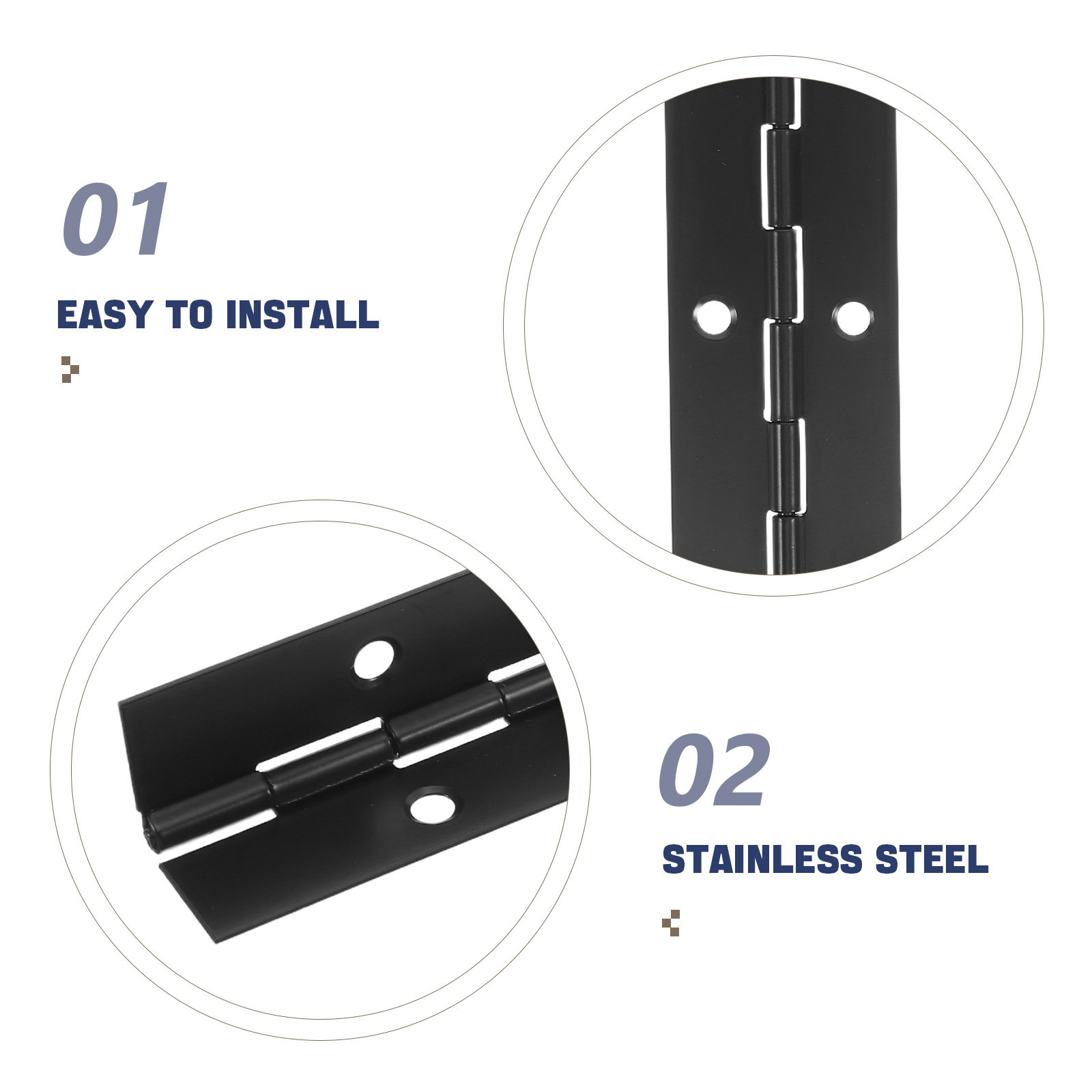 1 Set robuste schwarze lange K – Piano Hinge Continuous Bewertung und Preis