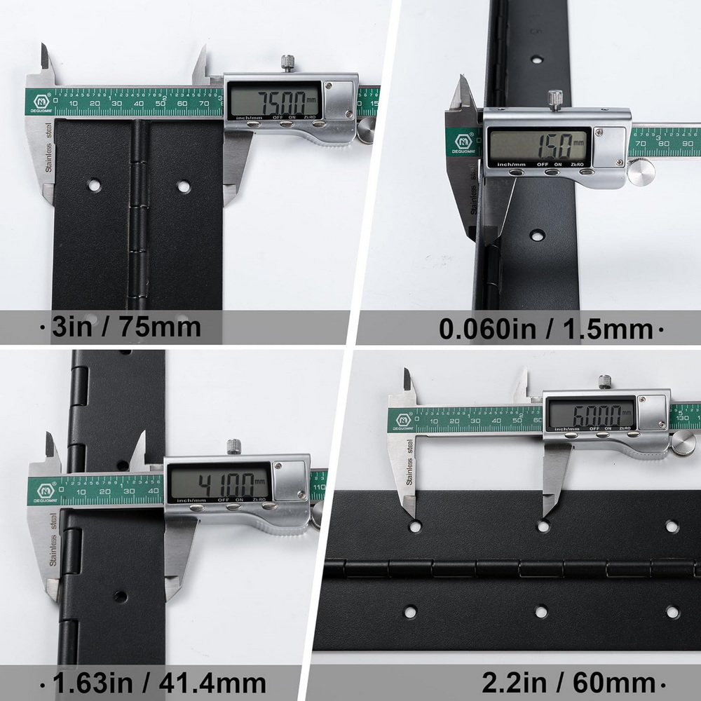 6-20 Zoll schwarze Klavierklap – Piano Hinge Continuous Bewertung und Preis