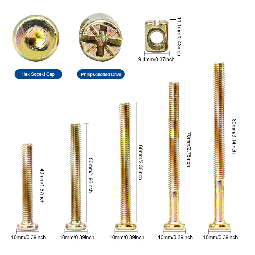 Sechskant-Flachkopf-Möbelschra – Furniture Hardware Barrel Nut Bewertung und Preis