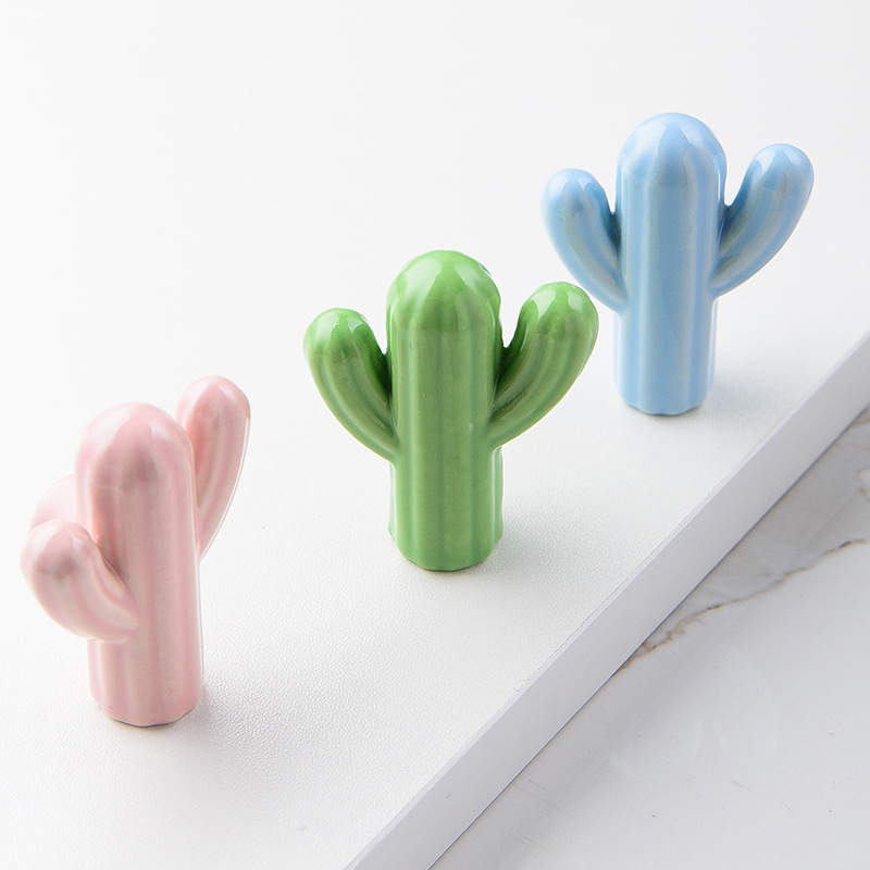 1/4 Stück bunter Keramik-Kaktu – Unique Furniture Hardware Pulls Bewertung und Preis