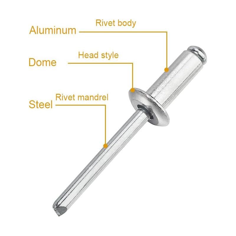 Kuppelkopf Blindnieten Alumini – Furniture Hardware Fasteners Bewertung und Preis