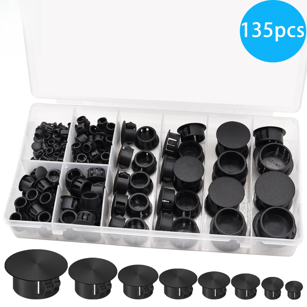 135 stücke Schwarz Abdeckung S – Furniture Screw Type Bewertung und Preis
