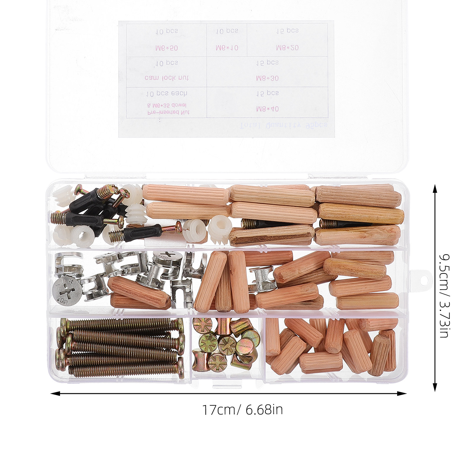 95-teiliges Möbelverbinder-Set – Furniture Hardware Barrel Nut Bewertung und Preis