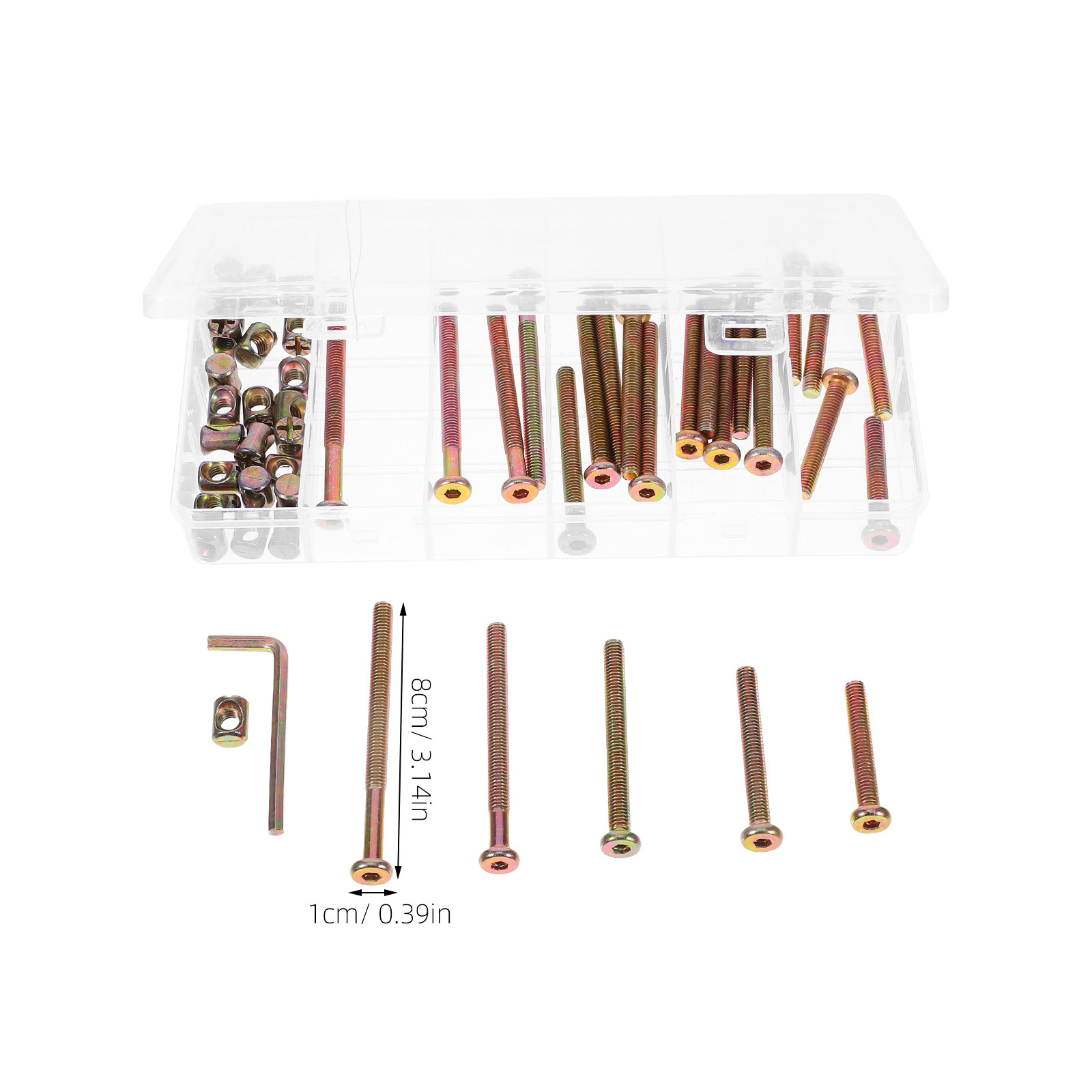 49-teiliges Sechskant-Schraube – Furniture Hardware Barrel Nut Bewertung und Preis