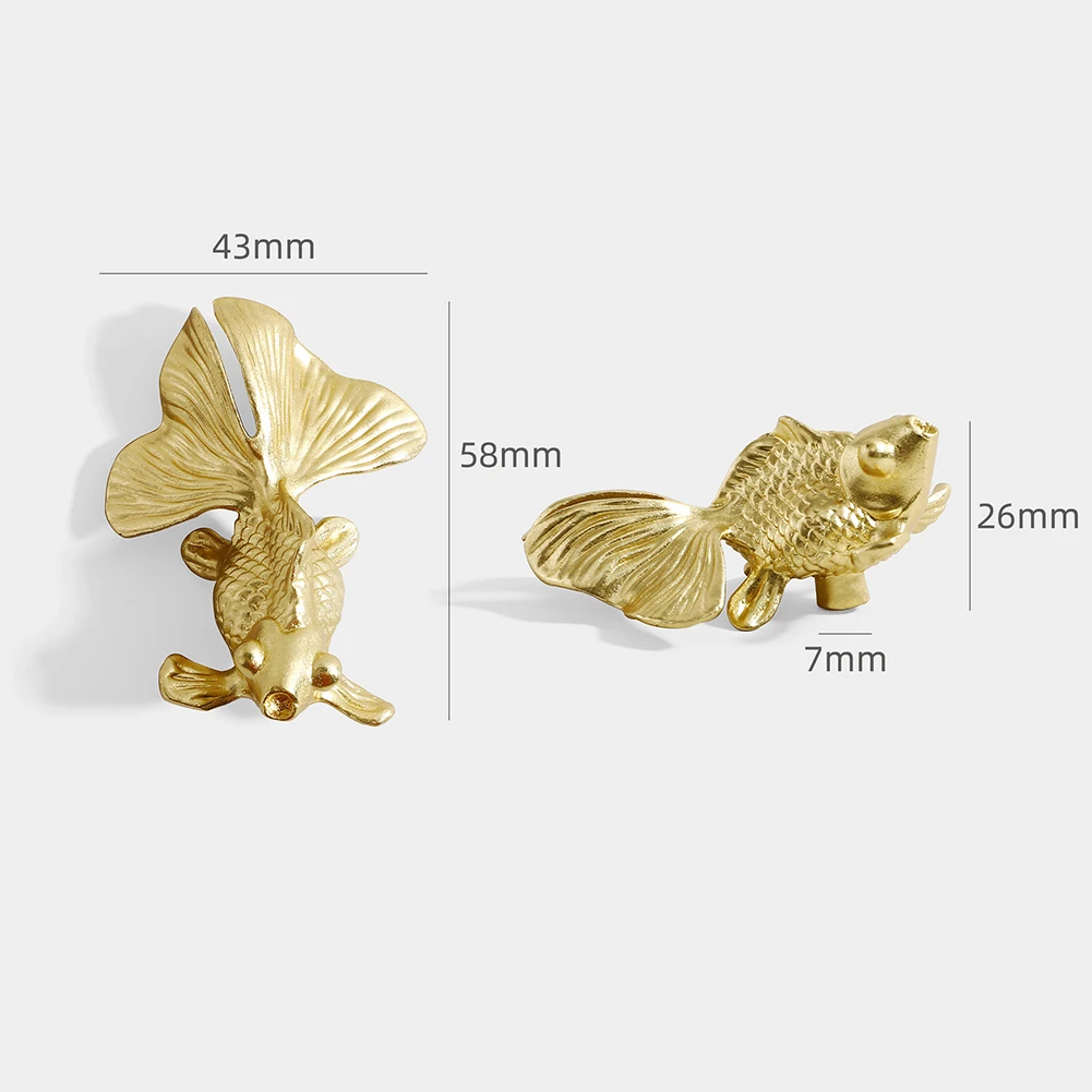 1pc Goldfisch Knopf Massivem M – Unique Furniture Hardware Pulls Bewertung und Preis