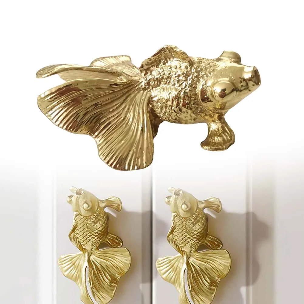 1pc Goldfisch Knopf Massivem M – Unique Furniture Hardware Pulls Bewertung und Preis