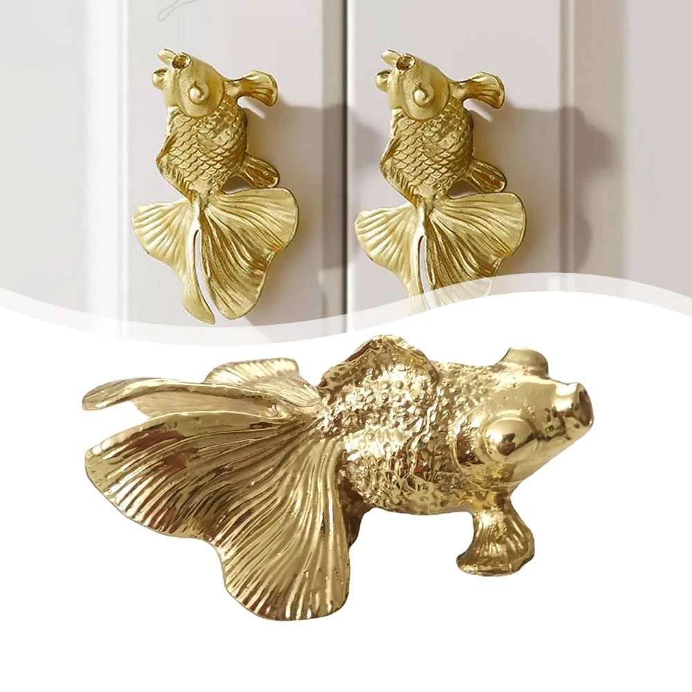 1pc Goldfisch Knopf Massivem M – Unique Furniture Hardware Pulls Bewertung und Preis