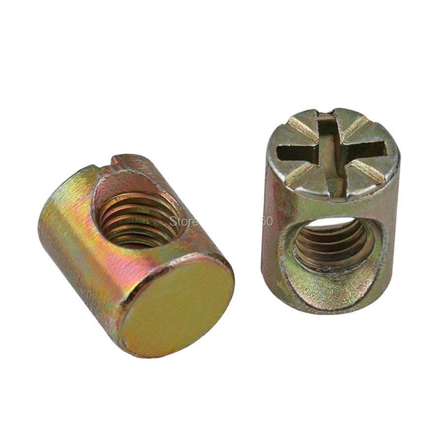 100 Stück farbig verzinkte Sch – Furniture Hardware Barrel Nut Bewertung und Preis