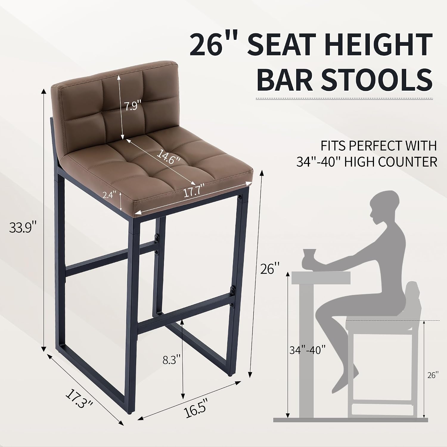 Barhocker-Set in Thekenhöhe, 4 – Furniture Leg Set Bewertung und Preis
