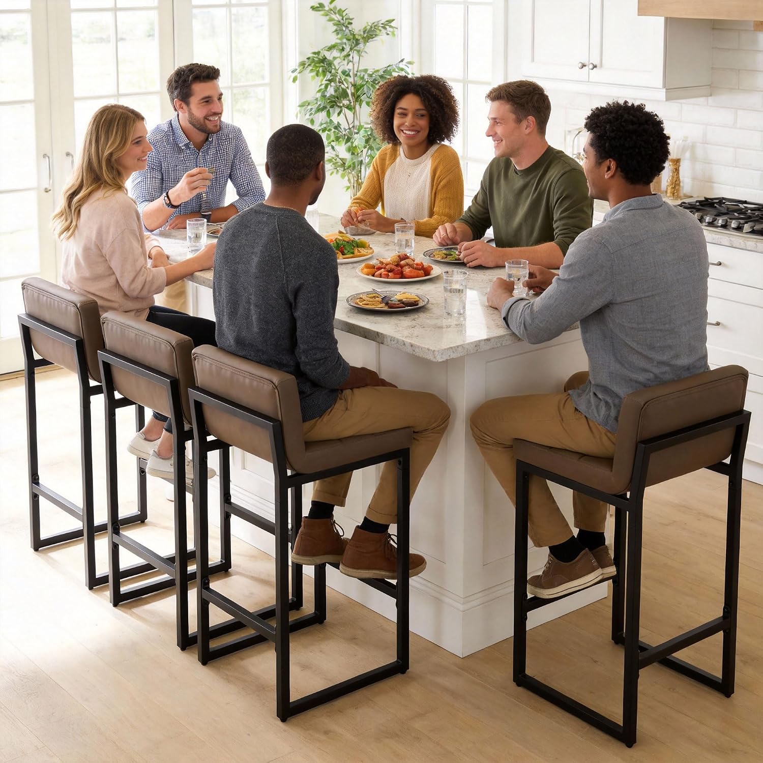Barhocker-Set in Thekenhöhe, 4 – Furniture Leg Set Bewertung und Preis
