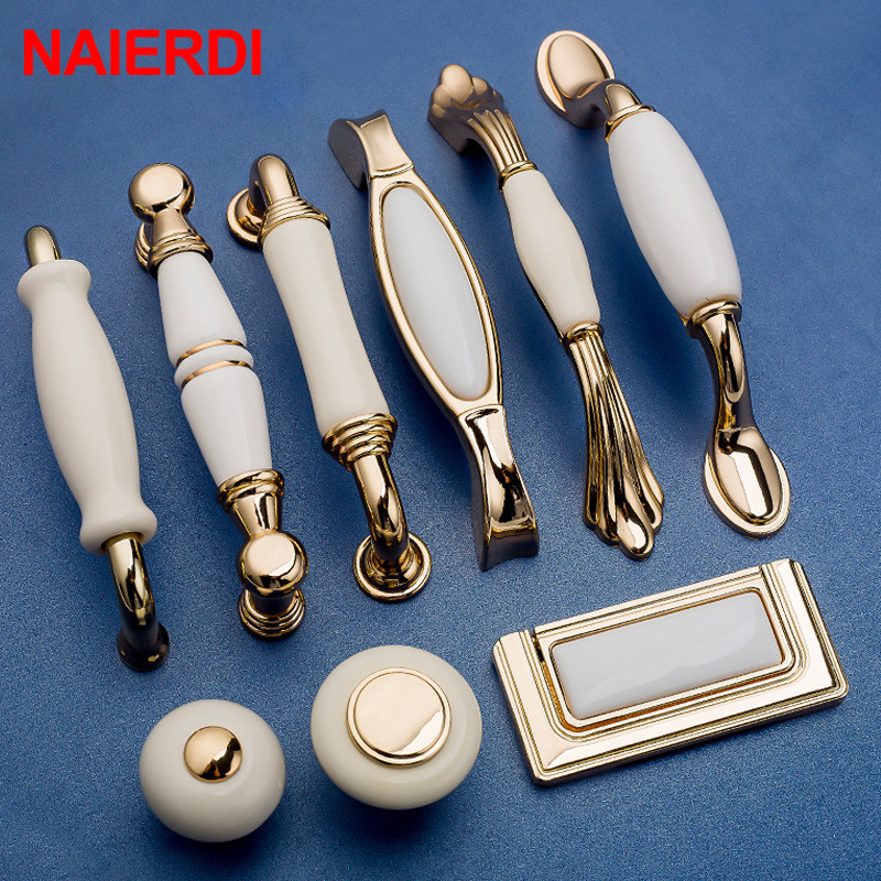 NAIERDI Gold Weiß Creamic Schr – Drawer Pull Gold Bewertung und Preis