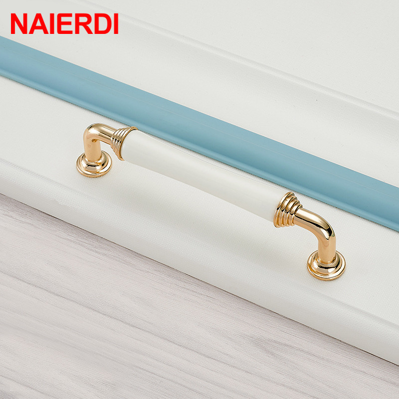 NAIERDI Gold Weiß Creamic Schr – Drawer Pull Gold Bewertung und Preis